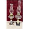 Image 9 : Pair of Antique Kerosene Parlor Lamps With Defiance and White Flame Burners, Late 19th Century