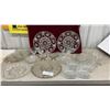 Image 1 : Assorted Cut/Crystal Glass Serving Dishes, Platters, Stemware, Star of David Pattern and More