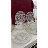 Image 8 : Assorted Cut/Crystal Glass Serving Dishes, Platters, Stemware, Star of David Pattern and More