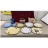 Image 1 : Vintage Assorted China Lot: Souvenir Plate, Platter, Seagram's VO Pitcher, Bowls, and More