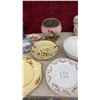 Image 3 : Vintage Assorted China Lot: Souvenir Plate, Platter, Seagram's VO Pitcher, Bowls, and More