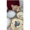 Image 4 : Vintage Assorted China Lot: Souvenir Plate, Platter, Seagram's VO Pitcher, Bowls, and More