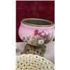 Image 6 : Vintage Assorted China Lot: Souvenir Plate, Platter, Seagram's VO Pitcher, Bowls, and More