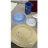Image 9 : Vintage Assorted China Lot: Souvenir Plate, Platter, Seagram's VO Pitcher, Bowls, and More