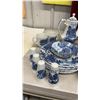 Image 2 : Royal Essex Ironstone "Shakespeares Country" Blue and White Dinnerware Set