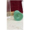 Image 7 : Aladdin Jade Green Glass Quilted Kerosene Mantle Lamp With Lox-On Chimney