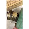 Image 8 : Aladdin Jade Green Glass Quilted Kerosene Mantle Lamp With Lox-On Chimney