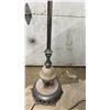 Image 5 : Vintage Art Deco Torchiere Floor Lamp with Frosted Glass Shade and Marble Accents, Missing Male End