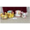 Image 4 : Two Vintage Ceramic Figural Cookie Jars, Yellow Pig and Mouse