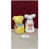 Image 7 : Two Vintage Ceramic Figural Cookie Jars, Yellow Pig and Mouse