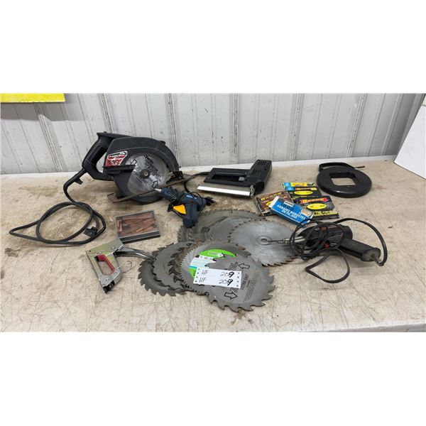Sears Craftsman 500 Circular Saw, Arrow Electric Stapler, Staple Gun, Glue Gun, & More