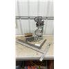 Image 1 : Drill Press, FAB Woodworking Vise, & (2) Dry Wall T-Squares