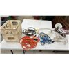 Image 1 : Assorted Extension Cords, Power Strips, Crate, and More