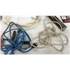 Image 4 : Assorted Extension Cords, Power Strips, Crate, and More