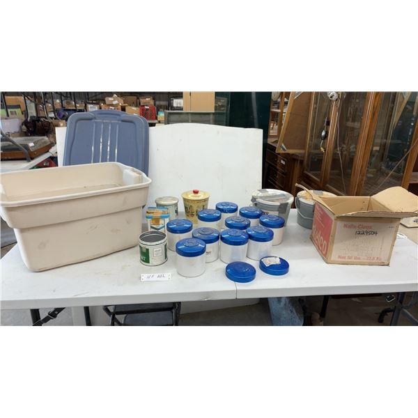 Player's Navy Cut Tobacco Tins With Blue Lids, Vintage Tin Canisters, Roofing Nails, Tote and More