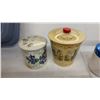 Image 9 : Player's Navy Cut Tobacco Tins With Blue Lids, Vintage Tin Canisters, Roofing Nails, Tote and More