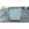 Image 3 : Vintage Painted Wooden Three-Drawer Dresser with Rustic Plank Top and Black Pull Handles