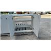 Image 4 : Handmade White Plywood Four-Door Storage Cabinet, 22 x 57 x 20" Look