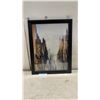 Image 1 : Framed Abstract Cityscape Art Print in Black Frame, 27 x 21"