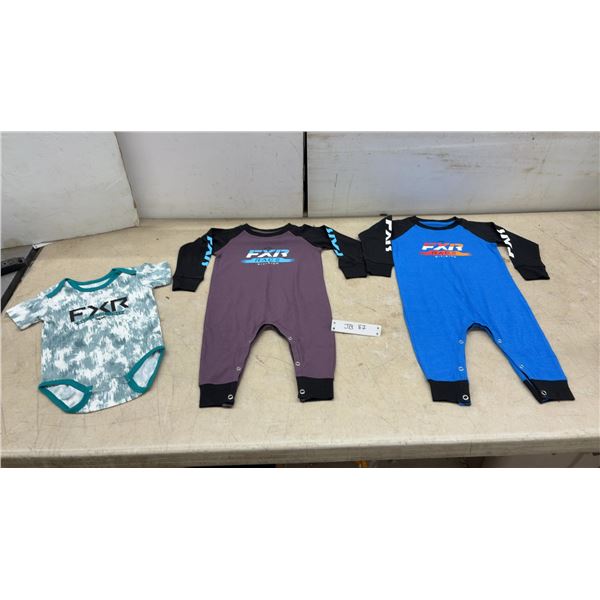 Brand New FXR Racing Infant Onesies, Size 6-12 Months, Lot of 3