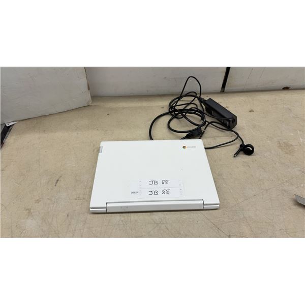 Lenovo IdeaPad Flex 3 CB 11M735 Chromebook Laptop with Chrome OS, SSD, and Power Cable.
