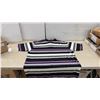 Image 5 : New Avirex Men's 5XB Striped Polo Shirt, Black/White/Purple/Gray, 100% Cotton