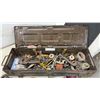 Image 2 : Vintage FNH Military Metal Storage Trunk, 6 x 33 x 10" with Pipe Wrenches, Ridgid Dies, Hardware