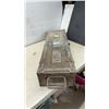 Image 9 : Vintage FNH Military Metal Storage Trunk, 6 x 33 x 10" with Pipe Wrenches, Ridgid Dies, Hardware