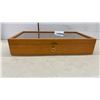 Image 3 : Very Nice Wooden Showcase with Glass Lid, Lock, and Key, 15 x 26"