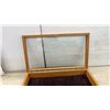 Image 6 : Very Nice Wooden Showcase with Glass Lid, Lock, and Key, 15 x 26"