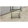 Image 4 : Black Metal Two-Tier Magazine and Brochure Display Stand With Sign Holder, 9 3/4 x 19"