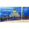 Image 2 : Three-Panel Canvas Triptych Wall Art, Cathedral of Christ the Savior, Moscow at Dusk