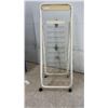 Image 2 : Folding Metal Magazine and Book Display Rack With Wheels 5.5 ' x 2'