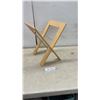 Image 1 : Wooden X-Frame Folding Magazine Rack with Metal Cross Rods