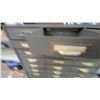 Image 5 : Vintage 36x Multi-Drawer Metal Parts /Index Cabinet with Brass Label Holders Metal Drawers Wood