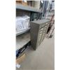 Image 6 : Vintage 36x Multi-Drawer Metal Parts /Index Cabinet with Brass Label Holders Metal Drawers Wood