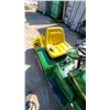 Image 12 : John Deere 112 Garden Tractor With Rear-Mounted Rototiller, Mower Deck. Vintage 70s New Battery Runn