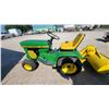 Image 2 : John Deere 112 Garden Tractor With Rear-Mounted Rototiller, Mower Deck. Vintage 70s New Battery Runn