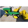Image 4 : John Deere 112 Garden Tractor With Rear-Mounted Rototiller, Mower Deck. Vintage 70s New Battery Runn