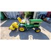 Image 8 : John Deere 112 Garden Tractor With Rear-Mounted Rototiller, Mower Deck. Vintage 70s New Battery Runn