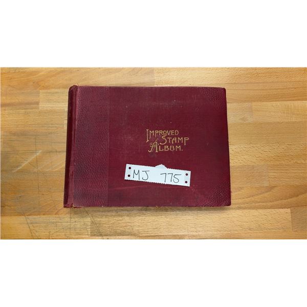 Vintage "Improved Stamp Album" with Great Britain Postage Stamps