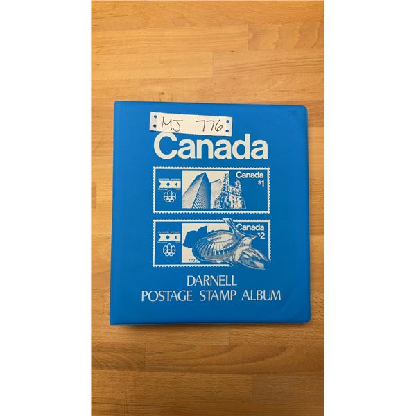Canada Postage Stamp Album with 1980-1981 Canadian Stamps