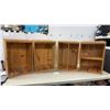Image 1 : Set of Four Handmade Well Built Pine Wooden Storage Crates with Varied Interior Configurations