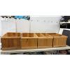 Image 5 : Set of Four Handmade Well Built Pine Wooden Storage Crates with Varied Interior Configurations