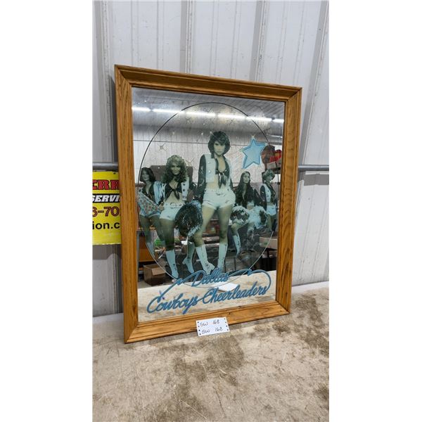 Dallas Cowboys Cheerleaders Mirror in Wood Frame 23 x 31