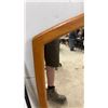 Image 4 : Three-Panel Wood-Framed Mirror & Two Black Metal Support Rails 55 x 45