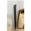 Image 5 : Three-Panel Wood-Framed Mirror & Two Black Metal Support Rails 55 x 45