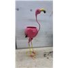 Image 5 : Pink Metal Flamingo Garden Planter, 28" Tall and Polyresin Black Bear "Welcome" Statue