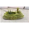 Image 2 : Vintage Mid-Century Ceramic Paddleboat Planter Lamp and Sailboat Lamp With Metal Sails