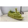 Image 4 : Vintage Mid-Century Ceramic Paddleboat Planter Lamp and Sailboat Lamp With Metal Sails